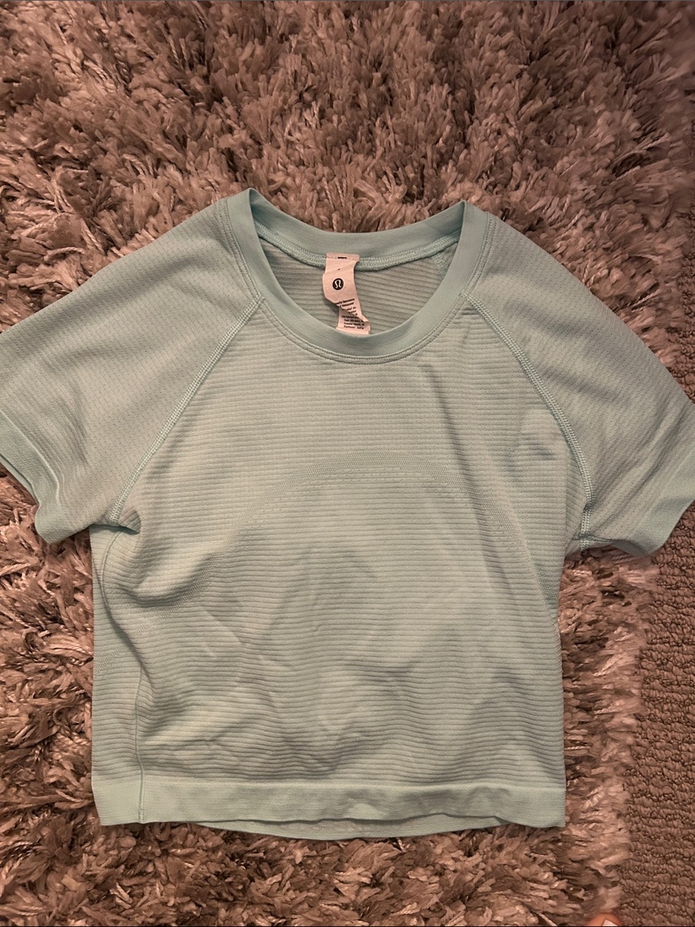 lululemon athletica Mint Green Ribbed Crop Top